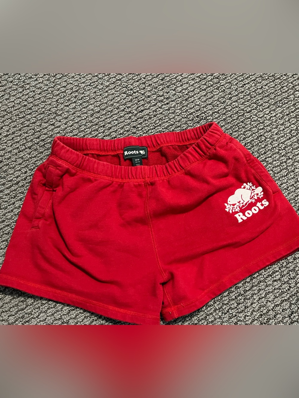 Roots Red Women’s Sweat Shorts with Logo